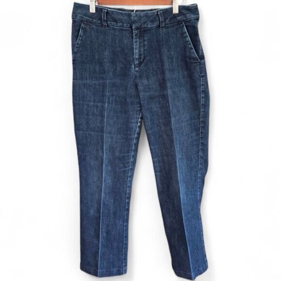 Coldwater Creek Denim - Coldwater Creek Size 12 Womens Dark Blue Denim Trouser Cut Jeans